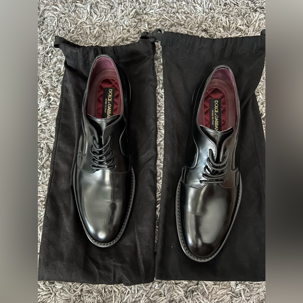 Dolce & Gabbana Lace-Ups Dress Shoes - Black - Sz 7